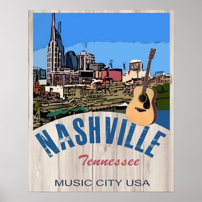 Nashville TN Color Poster (Frente)