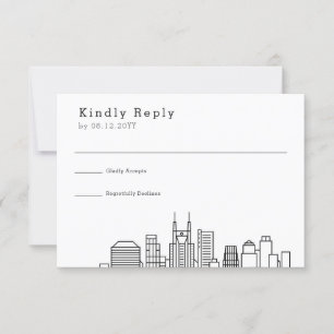 Nashville Wedding RSVP Skyline Estilizado