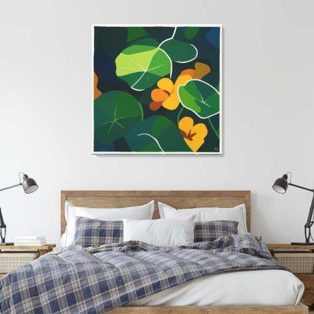 Nasturtiums - Impressão de tela grande (Insitu(Quarto))