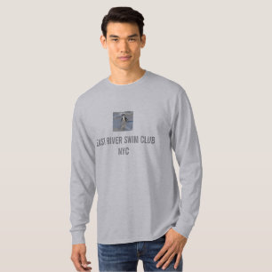 Natação de East River Club NYC Long Sleeve T-Shirt