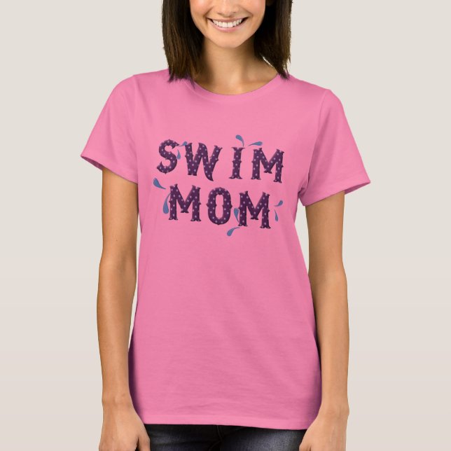Natação Mãe T-Shirt (Frente)