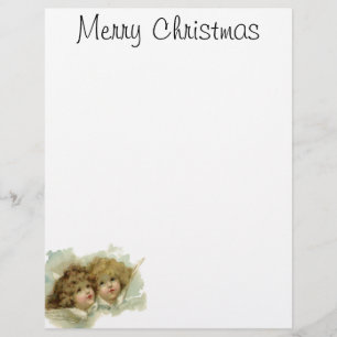 Natais vintages, anjos vitorianos nas nuvens