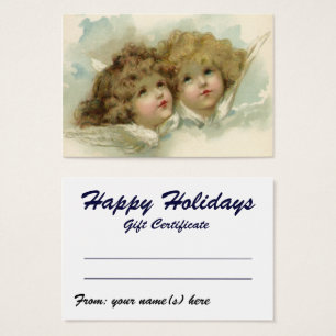 Natais vintages, anjos vitorianos nas nuvens