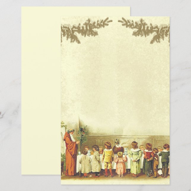 Natais vintages beige pessoas (Frente/Verso)