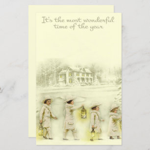 Natais vintages beige pessoas