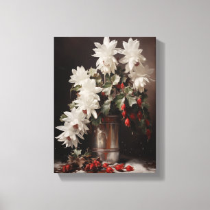 Natais vintages Cactus Stretch Canvas Wall Art