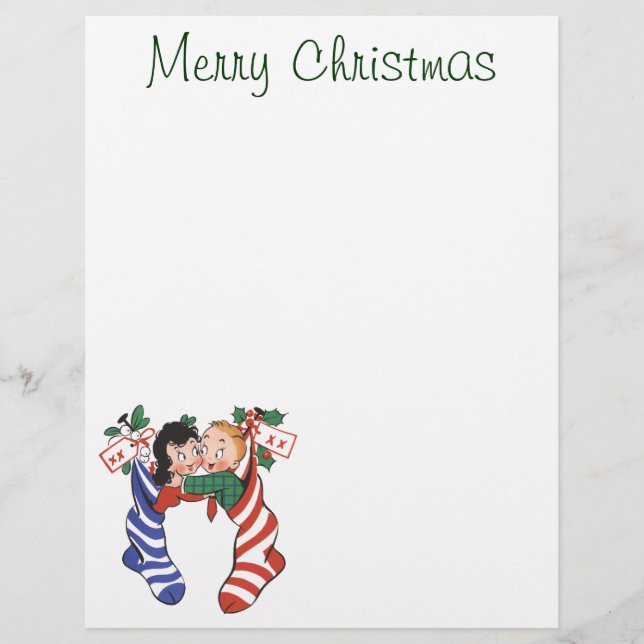 Natais vintages com crianças bonitas (Frente)