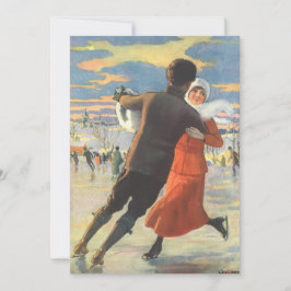 Natais vintages, Convite Romântico De Pele De Gelo