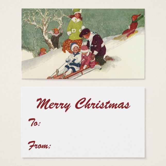 Natais vintages, Crianças Dormindo na Neve (Frente & Verso)