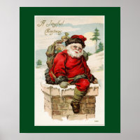 Natais vintages da Chimney poster Santa Claus