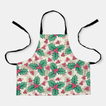 Natais vintages Elegante Holly Floral Padrão |