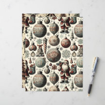 Natais vintages Ephemera Scrapbook Paper