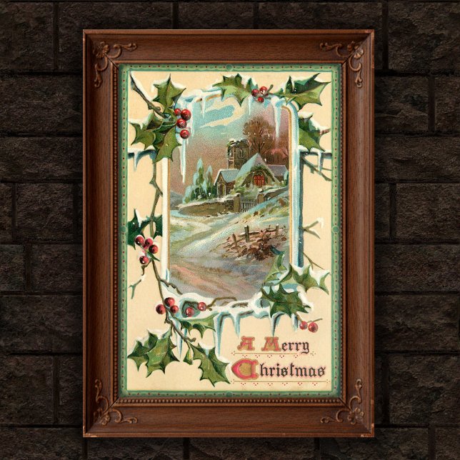 natais vintages Holly Poster Art 1910 (Criador carregado)