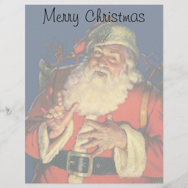 Natais vintages, Jolly Papai Noel com Brinquedos (Frente)