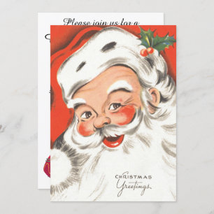 Natais vintages, Jolly Santa Claus Convite