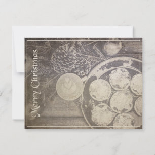 Natais vintages Motif com cookies e café