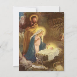 Natais vintages Natividade Cena Convite de festas