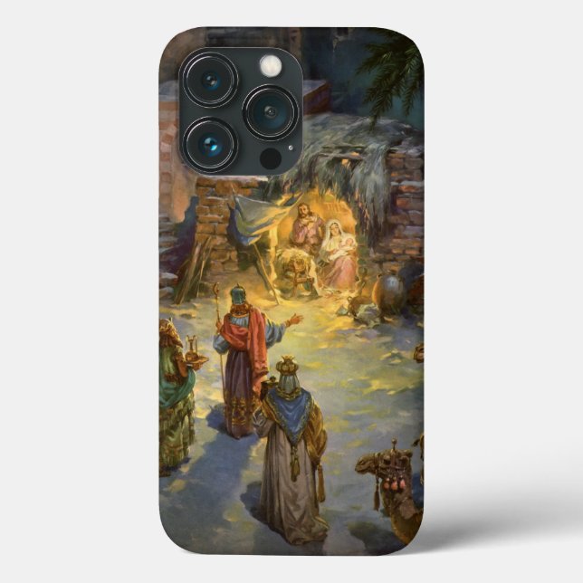 Natais vintages Natividade com Magi Visitante (Verso)