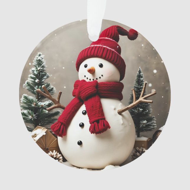 Natais vintages - Ornamento acrílico (Frente)