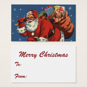 Natais vintages, Papai Noel Abaixo Chimney w Toys