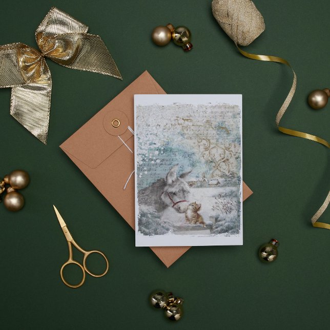 Natais vintages: Papel de manual do Donkey Kitten (Criador carregado)