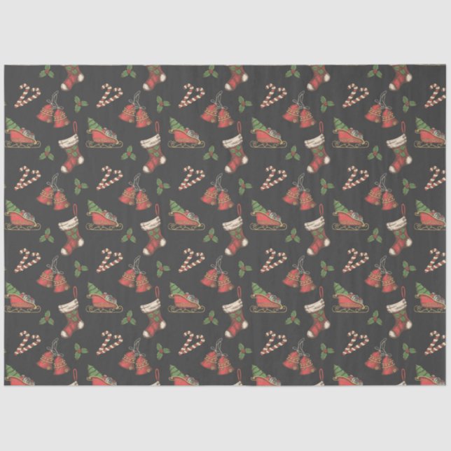 Natais vintages - Papel tecidular (Frente )