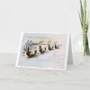 natais vintages Sapo de Cartão Rhyme Engraçado Vit