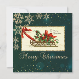 Natais vintages Sleigh, Mistletosoflocos de neve