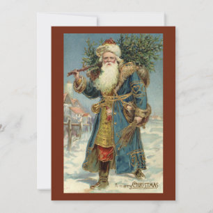 Natais vintages Vitorianos Papai Noel Convite