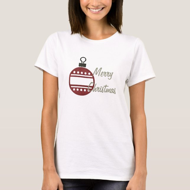 Natal 1: Ornamento Camisa de Natal Feliz 2 (Frente)