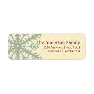 Natal 1: Snowflake 3 Retornar etiquetas de endereç
