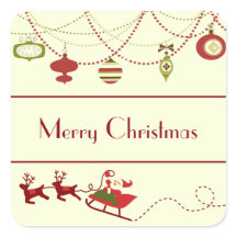 Natal à Antiga - Adesivo Quadrado