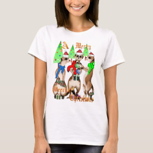 Natal alegre de Meerkat e camisas da neve