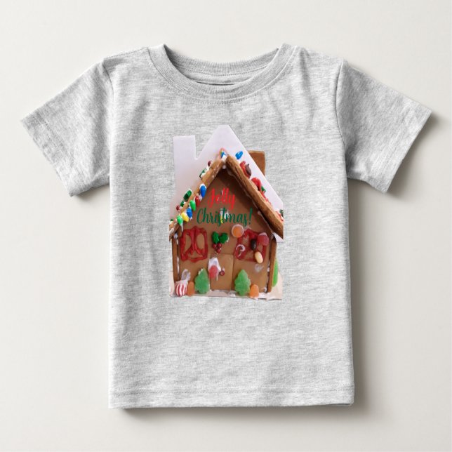 Natal animado e divertido, camiseta para bebês e b (Frente)