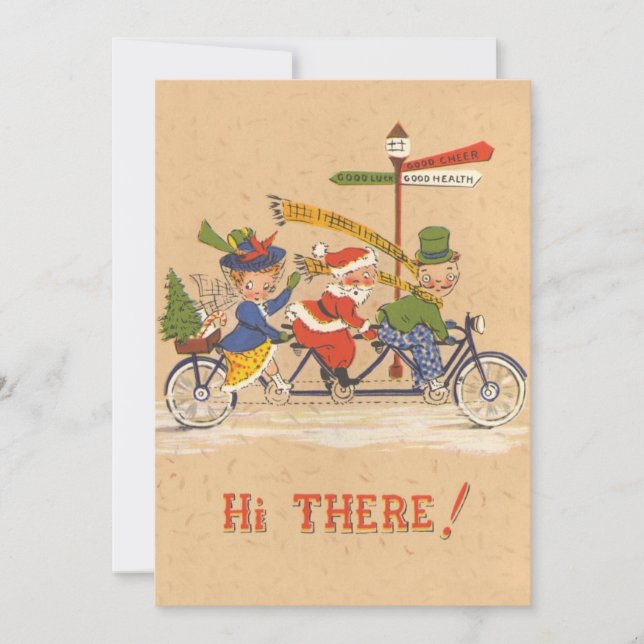 Natal Antigo, Convite de Bicicleta de Papai Noel (Frente)
