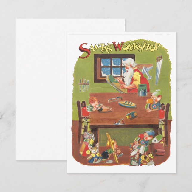 Natal Antigo, Convite para a Oficina do Papai Noel (Frente/Verso)