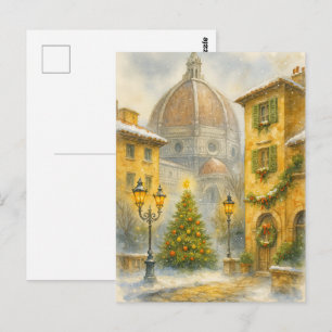Natal Antigo em Florença Itália Cartão Postal Retr