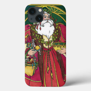 Natal Antigo, Papai Noel com Folhas de Azevinho