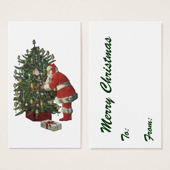 Natal Antigo, Papai Noel com Presentes (Frente & Verso)