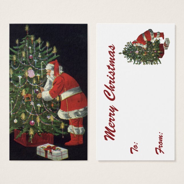 Natal Antigo, Papai Noel com Presentes (Frente & Verso)