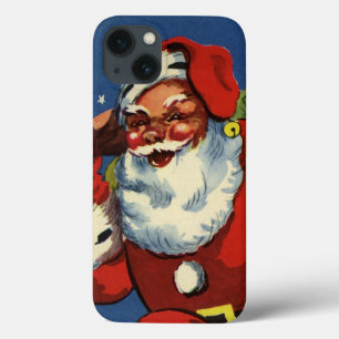 Natal Antigo, Papai Noel Descendo a Chaminé com Br