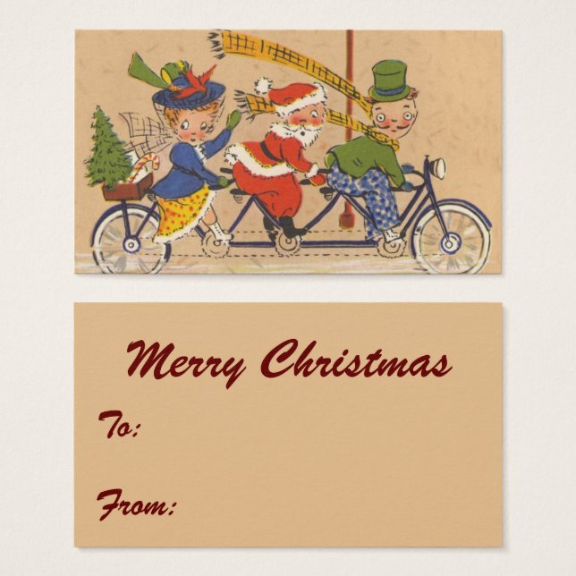 Natal Antigo, Papai Noel Vitoriano de Bicicleta (Frente & Verso)