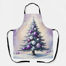 Natal Art Déco Nevoeiro Roxo e Prata