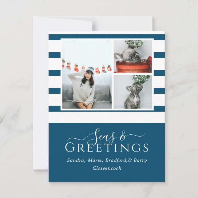 Natal Azul 3 Foto Natal (Frente)