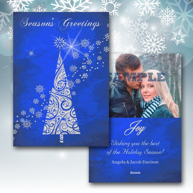 Natal azul elegante do modelo (Criador carregado)