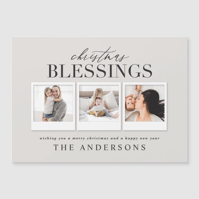 Natal bênção com fotos múltiplas feriado (Frente)