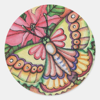 Natal * Borboleta e Poinsettia * Adesivo