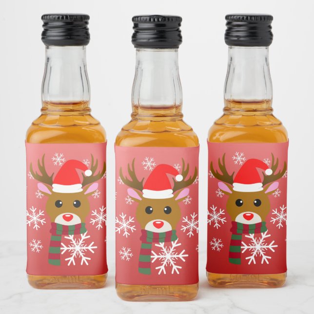 Natal Branco Rudolph Rudolph, Rena Nosada Vermelha (Garrafas)