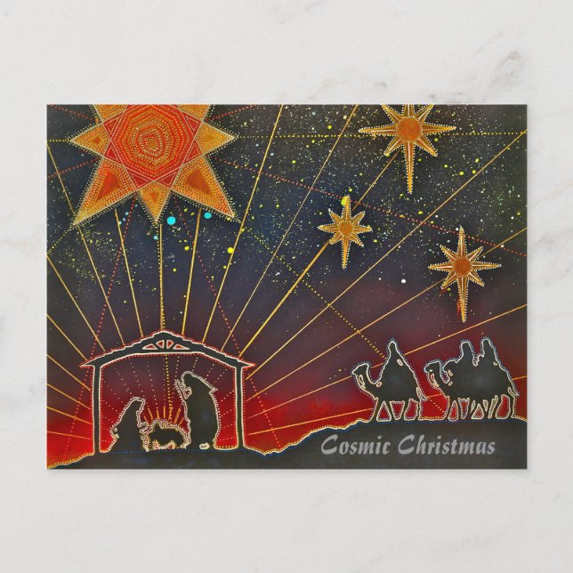 Natal cósmico - Cartões de natal (Frente)