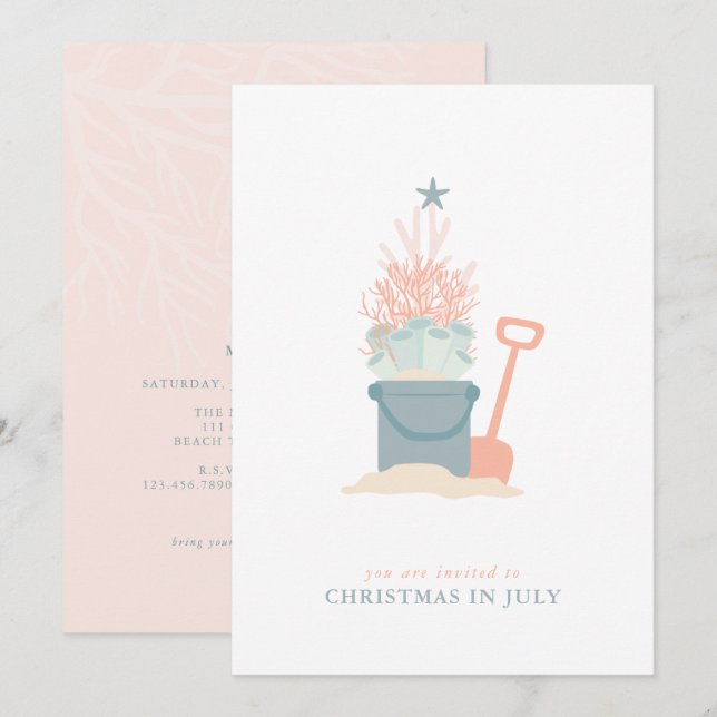 Natal Costeiro À Margem De Julho A Convite (Frente/Verso)